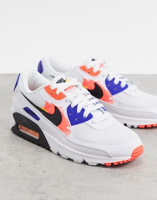 Nike Air Max 90 US Open Re-Issue sneakers in white/multi | ASOS