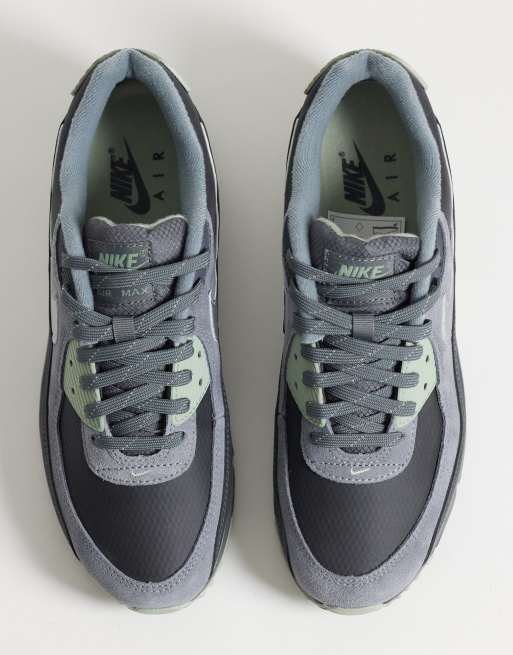 Nike Air Max 90 vinteriserede sneakers i grå og sølvmetallic, 3 af 5