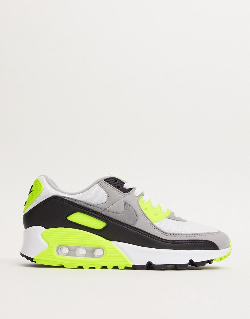 Nike Air Max 90 White And Green Trainers