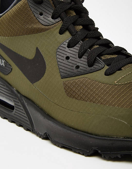 Nike Air Max 90 Winter Mid Trainer In Green 806808-300
