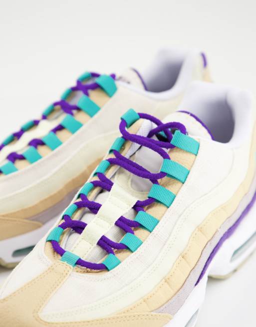 Nike Air Max - 95 Air Spring - Sneakers i beige og lilla , 3 af 4