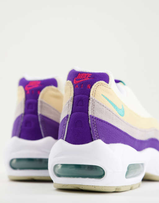 Nike Air Max 95 Air Sprung Sneaker in Beige und Lila ASOS