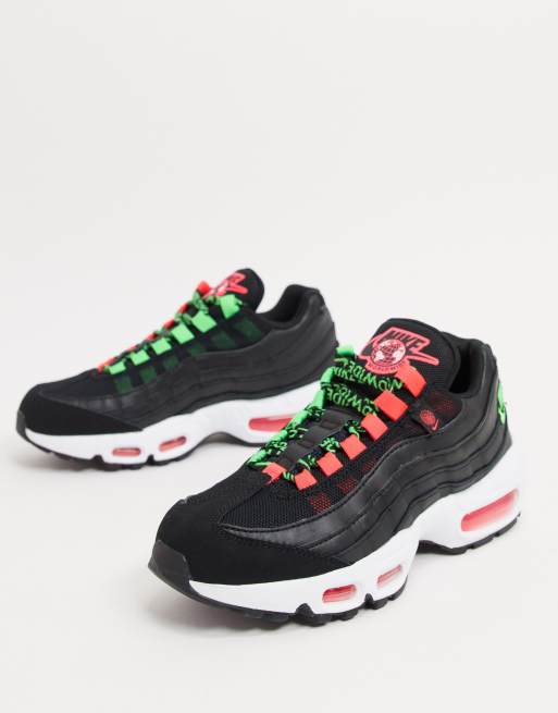 Air max shop 95 noir vert