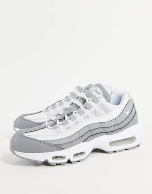 white and grey nike air max 95