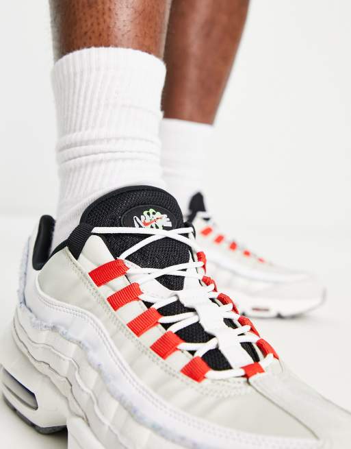 Nike Air Max 95 White Varsity Red