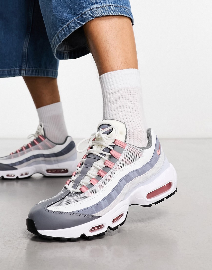 Nike Air Max 95 Essential trainers in grey and white