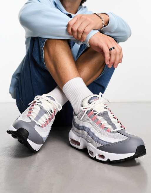 Nike Air Max 95 Essential trainers in grey and white ASOS