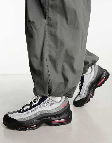 Nike Air Max 95 Essential trainers in grey, black and red - view 1