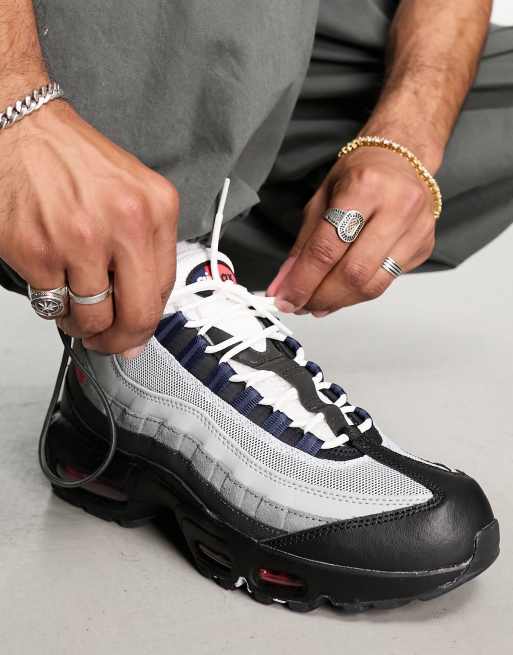 Nike Air Max 95 Essential trainers in grey black and red ASOS