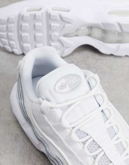 Nike Air Max 95 Essential trainers in triple white | ASOS