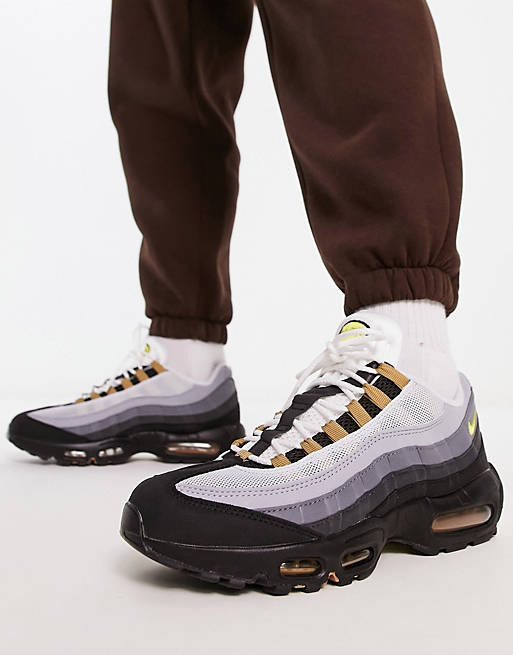 Nike Air Max 95 Icon trainers in grey and yellow | ASOS