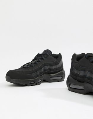 all black leather air max 95