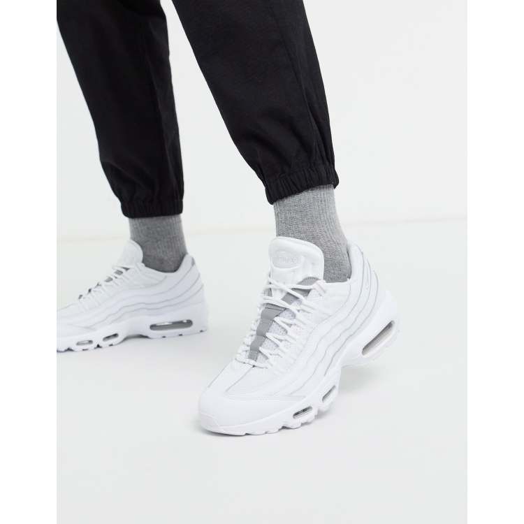 Triple white nike hot sale air max 95