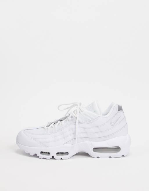 Nike triple white leather store air max 95 trainers