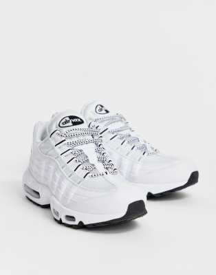 witte leren nike air max