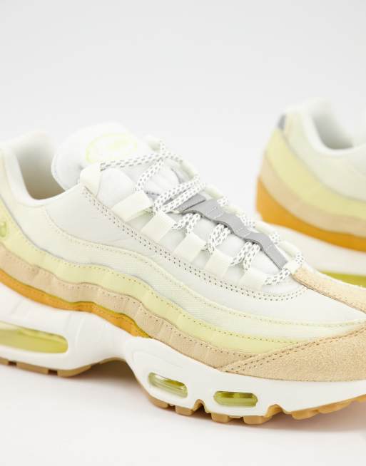 Nike – Air Max 95 – Naturvita och gula sneakers, 2 av 4