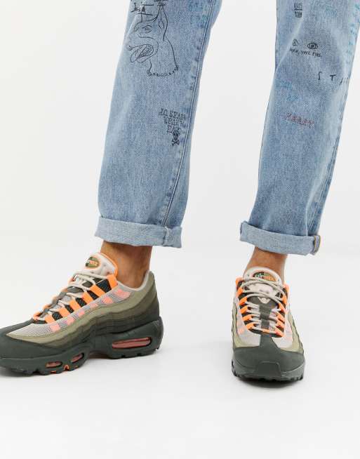 Air max 95 bianche hotsell e arancioni