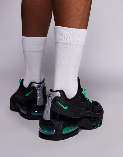 靴 NIKE AIR MAX 95 OG BLACK/GREEN Nike Air Max 95 OG sneakers in black & green | ASOS
