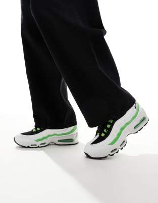 Air Max 95 OG sneakers in light gray and green