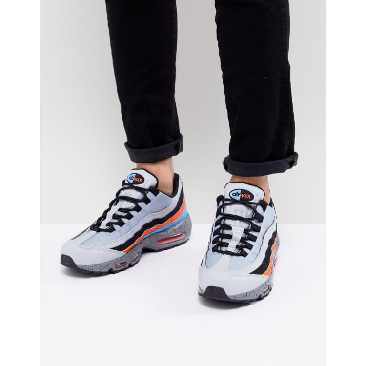 Nike air max 95 premium wolf grey orange outlet & blue