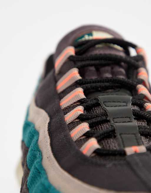 Nike air max 95 trainers hot sale oil grey mango thunder grey