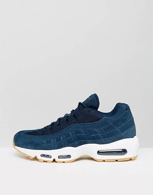 Nike Air Max 95 Premium Trainers In Navy 538416-402
