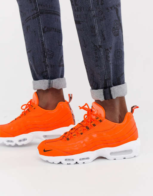 Nike Air Max 95 Premium Trainers In Orange 538416 801