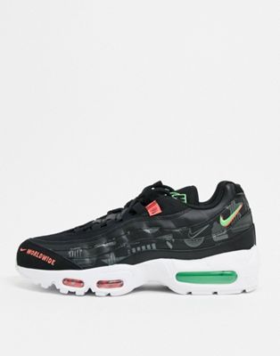 nike air max 95 se ww trainers in black