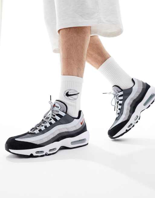 Air max 95 grey black white online