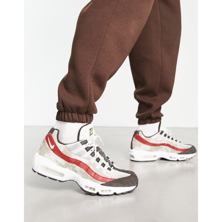 Air max 95 bianche store rosse