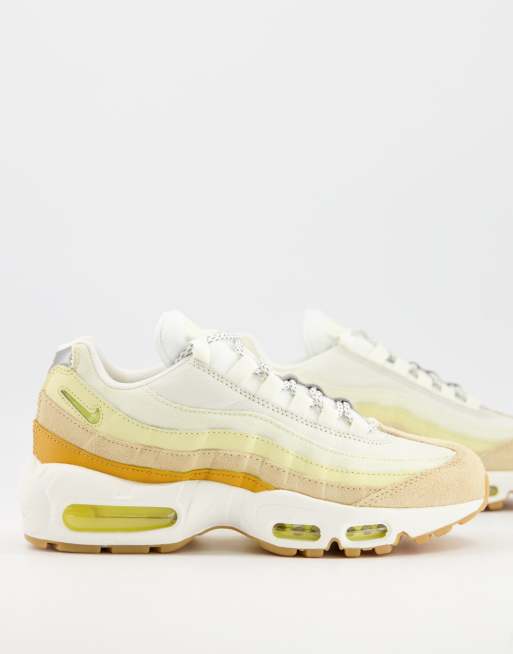Nike - Air Max 95 - Sneakers bianco sporco e giallo multicolore