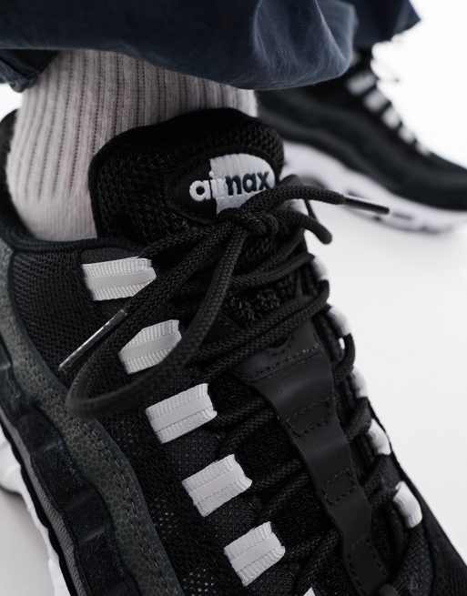 Air max 95 hot sale black white and grey