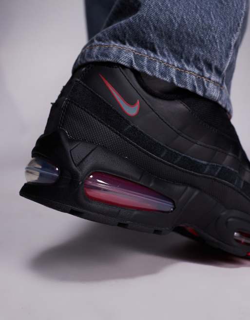 Nike Air Max 95 sneakers in black and red, 4 of 5