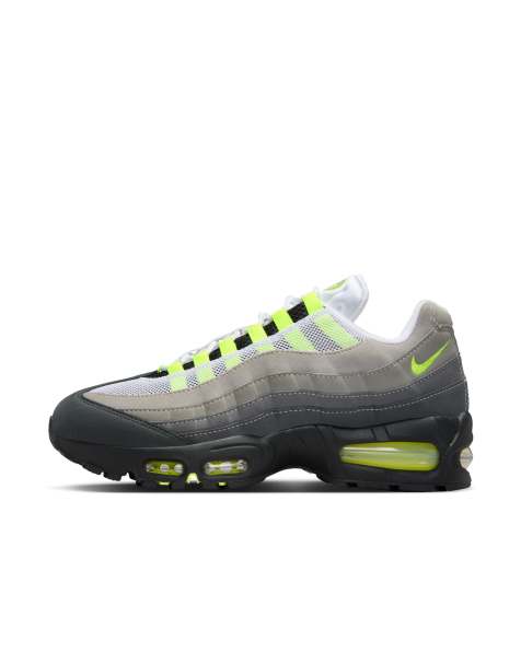 Nike Air Max 95 sneakers in gray and neon yellow - view 1