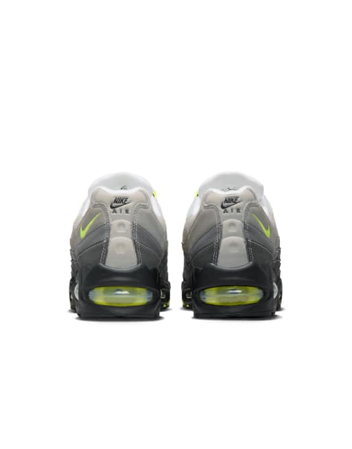 Nike Air Max 95 sneakers in gray and neon yellow | ASOS