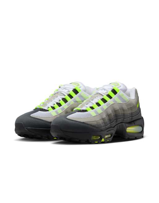 Nike Air Max 95 sneakers in gray and neon yellow | ASOS