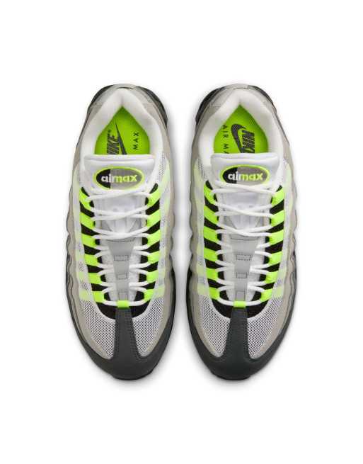 Nike Air Max 95 sneakers in gray and neon yellow | ASOS