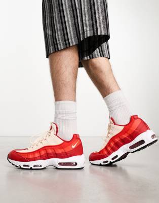 Nike Air Max 95 sneakers in red and cream | ASOS