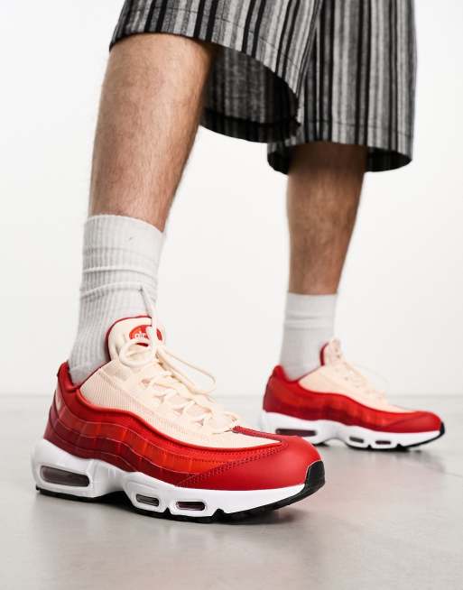 Nike Air Max 95 sneakers in red and cream | ASOS