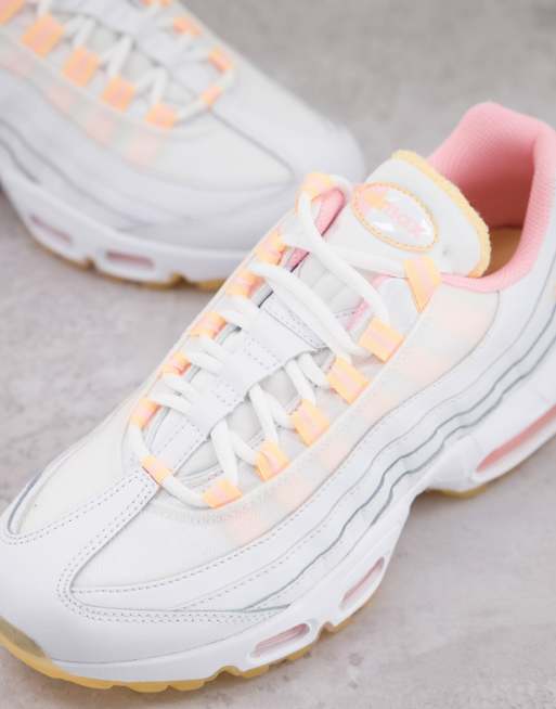 Air max 95 white and orange on sale