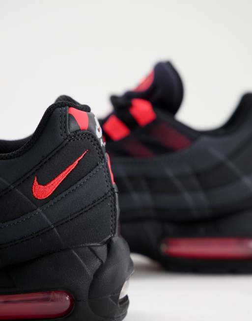 nike air max black and red mens