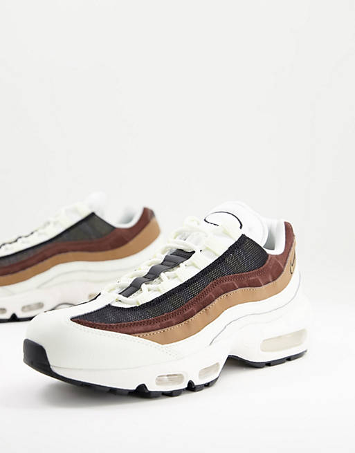 Nike Air Max 95 trainers in cream and brown