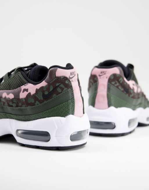 Torpe Algún día mosquito Nike Air Max 95 trainers in green and pink leopard print | ASOS