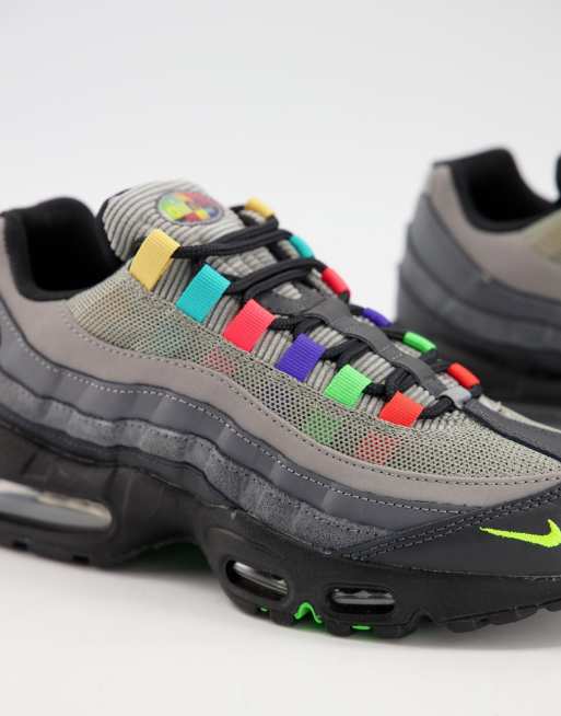 Nike Air Max 95 trainers in grey and multi ASOS