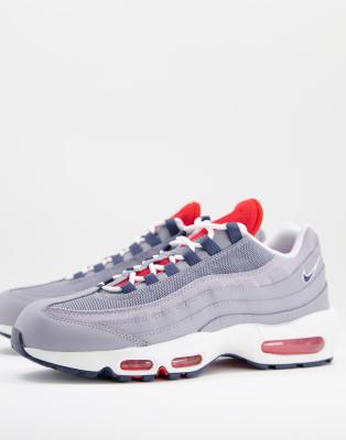 air max 95 grey team red