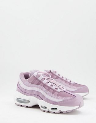 Nike Air Max 95 trainers in plum fog and white
