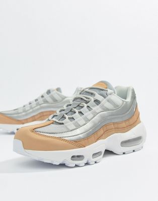 Nike Air Max 95 Trainers In Silver and 