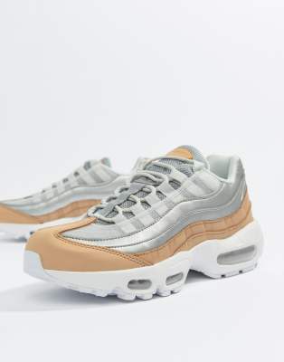 Nike Air Max 95 Trainers In Silver and 