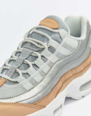 Nike Air Max 95 Trainers In Silver and 