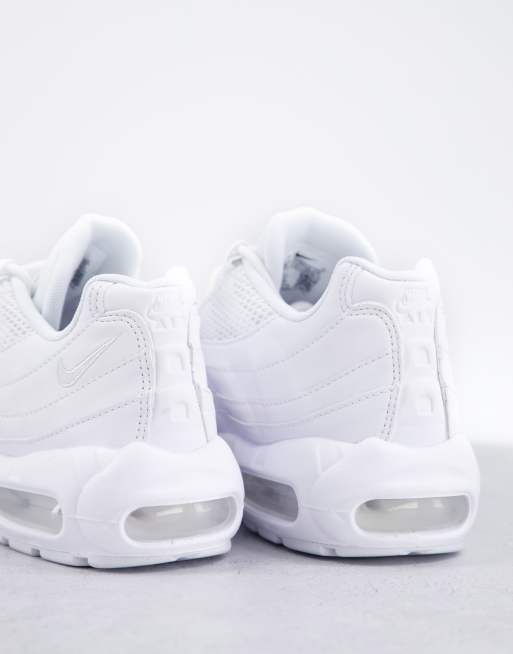 Nike Air Max 95 trainers in triple white | ASOS